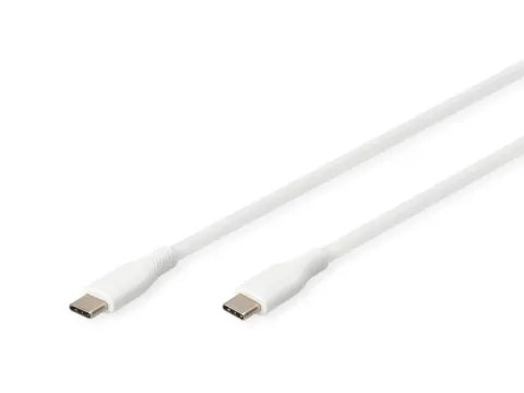 USB-C siliconen oplaadkabel USB-C USB-C 2m USB 2.0 60W wit