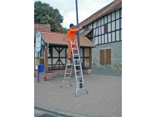multifunctionele telescoopladder,4x5,sporten,balk L 5,35m,aluminium - 8