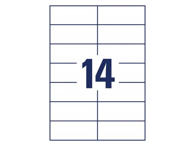 etiket Avery ILK 105x42,3mm 100 vel 14 etiketten per vel wit