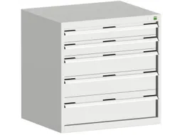 ladekast 800x800x650mm 5laden zware lasten RAL7035 front RAL7035