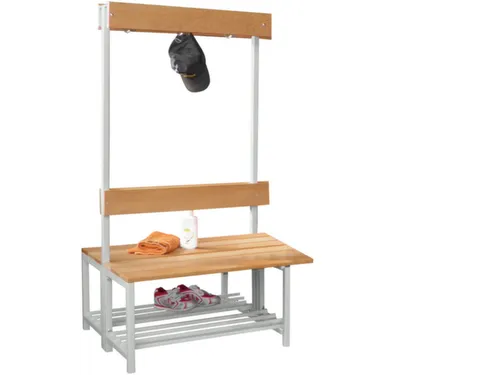 dubbele zitbank,HxLxD 1600x1000x770mm,onderstel RAL7035