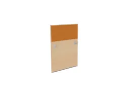 baliepaneel,v. bureau,aanbouw links,B 800mm,NE-esdoorn,BN3005-geel