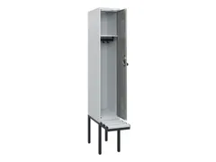 locker met bank,HxBxD 1950x300x815mm,1vak,vak B 300mm,draaigrendel