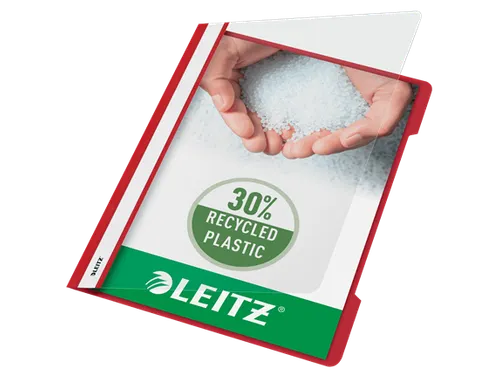 Snelhechter Leitz 4191 standaard A4 rood 30% gerecycled plastic
