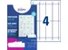 Porte-noms de table Avery L4794-10 120x45mm blanc 40pcs