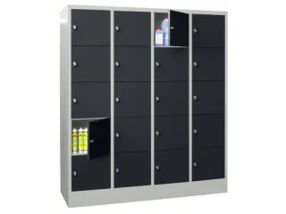 lockerkast,HxBxD 1850x1600x500mm,4x5vakken,RAL7035,front RAL7016 - 2