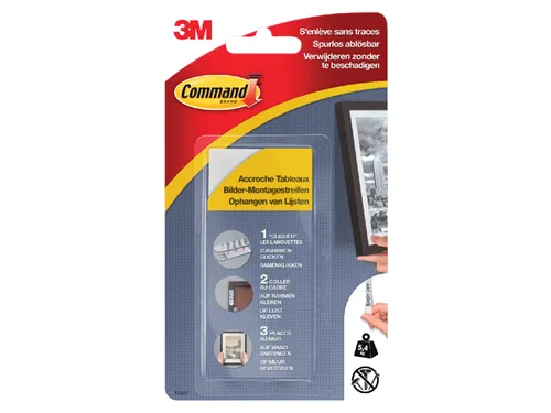 Bevestigingsstrip Command klik vast smal 5,4kg wit