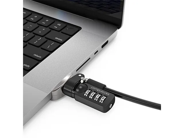 Compulocks MBPR16LDG02CL, Combinatieslot, Vergrendelbeugel, Zwart, Zil