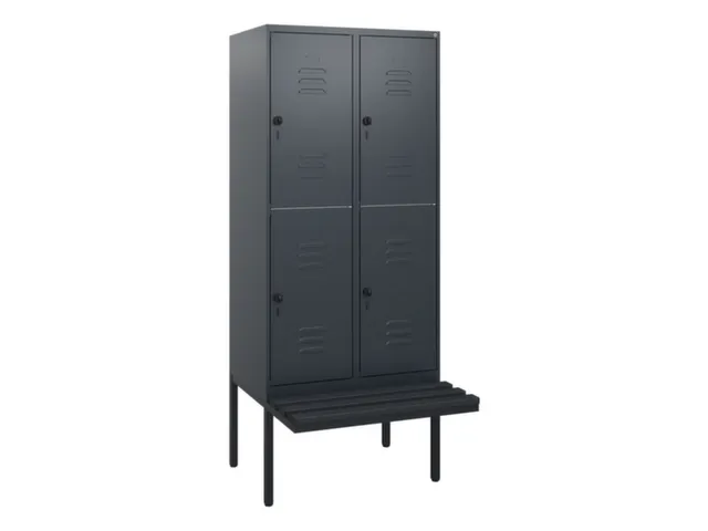 Dubbeldekse dekenkist,HxBxD 1950x800x815mm,2x2vak.,vak B 400mm