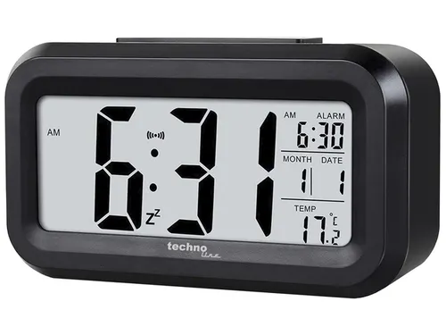 Wekker Technoline WT 400 135x75x48mm zwart