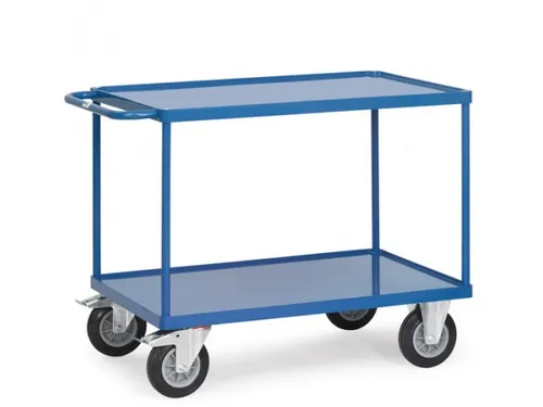 Tafelwagen Laadvlak Van Staalplaat En Rand 500kg 2 Etages 850x500mm