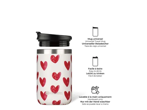 Thermosbeker Les Artistes Paris reisbeker 350ml Heart