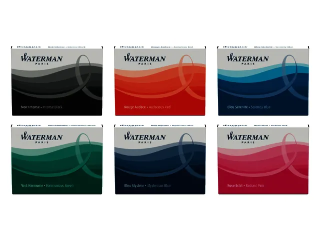 Inktpatroon Waterman kort Zwart 6 stuks
