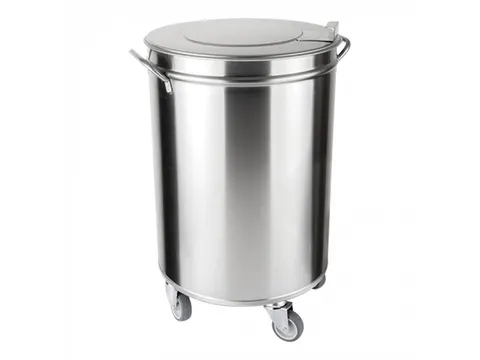Afvalcontainer verrijdbaar 54l tr RVS