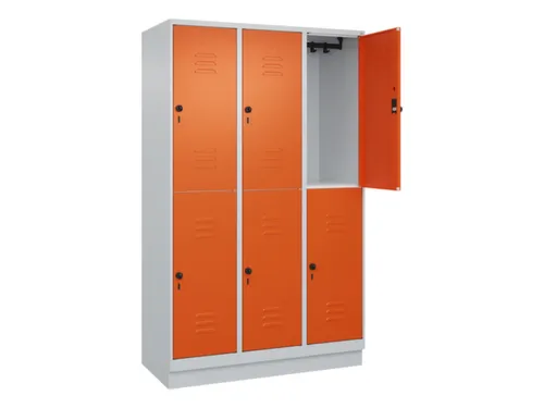 dubbeldekse locker,HxBxD 1950x1200x500mm,3x2vak.,vak B 400mm