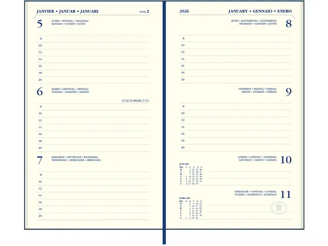 Agenda 2027 Ryam Memoplan 7 Nappa 7dagen/2pagina's assorti
