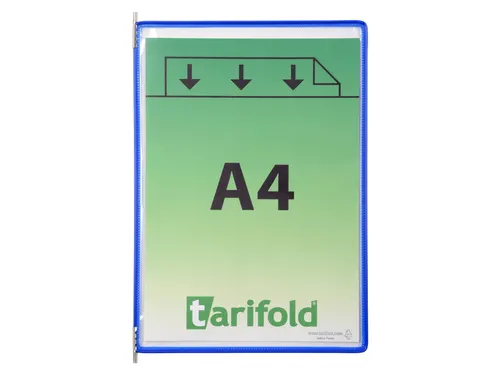 Zichtpaneel Tarifold A4 verticaal 230x343mm Blauw 10 stuks