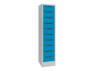 Postsorteerkast 1850x430x500mm 10 Vakken Ral7035 Front Ral5012 - 1