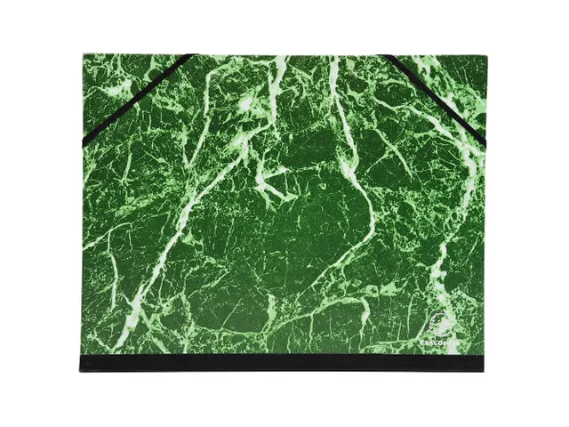 Tekenmap gemarmerd e last. 26x33cm groen