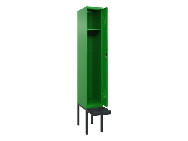 locker met bank,HxBxD 2120x300x815mm,1vak,vak B 300mm,cilinderslot