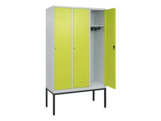 locker,HxBxD 2120x1200x500mm,3vak,vak B 400mm,cil.-slot,voetonderstel - 2