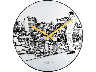 Wandklok NeXtime Trumpet City Ø 40cm - 1