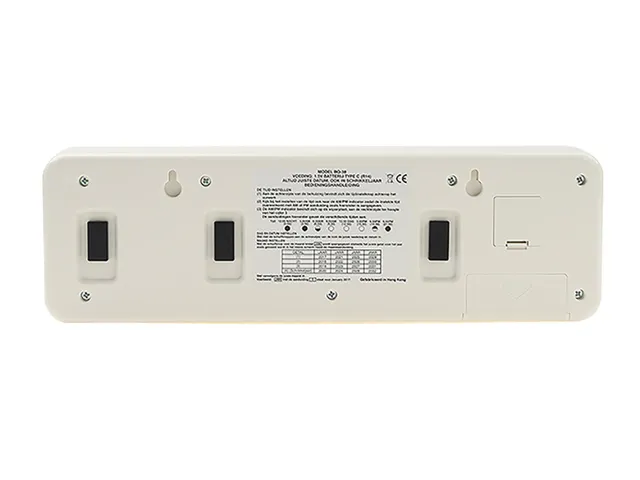 Kalenderklok Twemco BQ-38 wit Nederlands