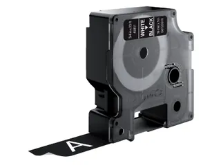 Labeltape Dymo 45811 D1 S720910 19mmx7m wit op zwart - 3