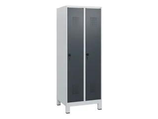 schoollocker,HxBxD 1630x600x500mm,2vak,vak B 300mm,draaigrendel,voeten - 2