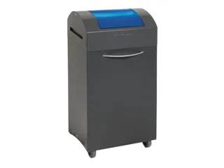 Afvalbak 60 Liter 790x380x320mm Plaatstaal 2 Wielen Klep Blauw - 1