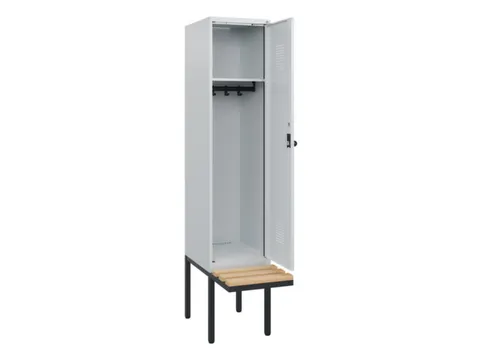 locker met bank,HxBxD 1950x400x815mm,1vak,vak B 400mm,draaigrendel