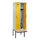 locker met bank,HxBxD 2120x600x815mm,2vak,vak B 300mm,draaigrendel