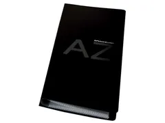 Visitekaartenmap 27,5 x 12 cm voor 160 kaarten zwart