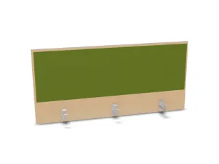 opzetpaneel,v. bureau,aanbouw achter,B 1200mm,NE-esdoorn,BN7048-groen - 1