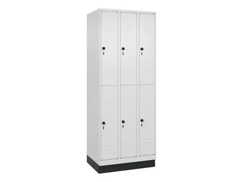 dubbeldekse locker,HxBxD 1950x750x500mm,3x2vak.,vak B 250mm