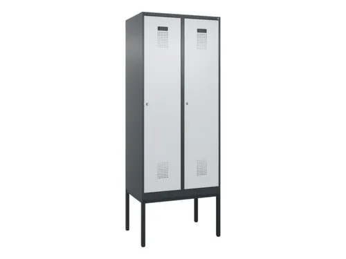 locker,HxBxD 2120x800x500mm,2vak,vak B 400mm,cil.-slot,voetonderstel