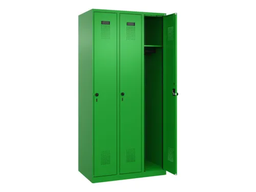 locker,HxBxD 1850x900x500mm,3vak,vak B 300mm,draaigrendel
