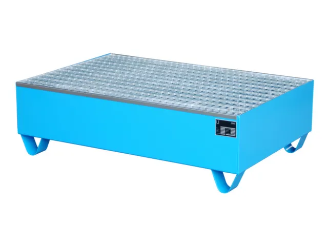 Systeem-Opvangbak 2x 200l Blauw 215l 360x 1200x 800mm Rooster