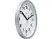 Horloge murale NXT Ø20cm plastique argent cadran blanc