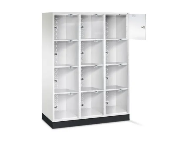 grootvolume-lockersysteem,HxBxD 1750x1220x500mm,3x4vakken,cil.-slot