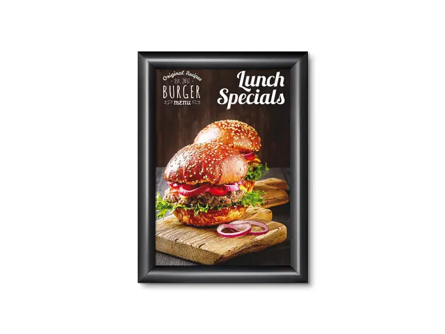 Kliklijst A4 Rechte hoeken 25mm Zwart RAL9005