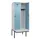 locker met bank,HxBxD 2120x800x815mm,2vak,vak B 400mm,draaigrendel