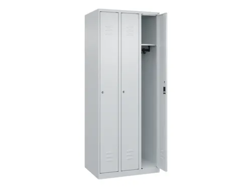locker,HxBxD 1850x750x500mm,3vak,vak B 250mm,cil.-slot,staand op vloer