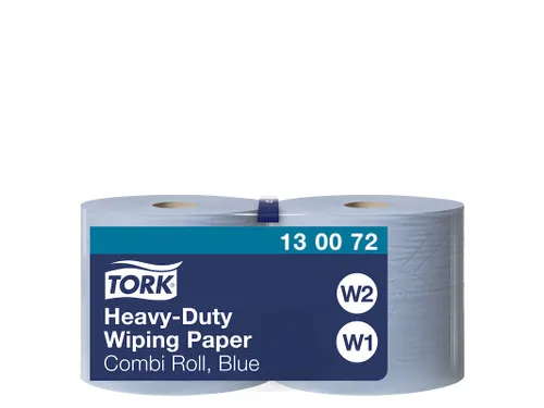 Tork Poetsrol 130072 Combirol W1 / W2 2-Laags Blauw