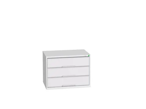 ladekast HxBxD 600x800x550mm 3laden romp RAL7035 front RAL7035