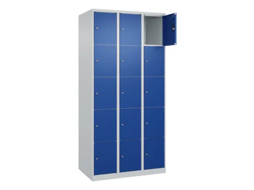 lockerkast,HxBxD 1850x900x500mm,3x5vakken,vak B 300mm,cil.-slot