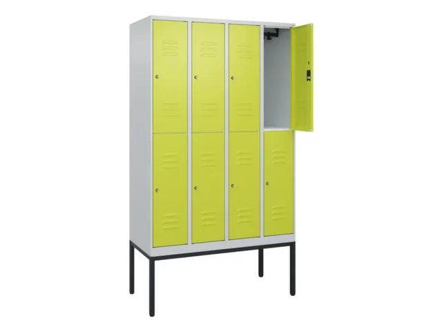 dubbeldekse locker,HxBxD 2120x1200x500mm,4x2vak.,vak B 300mm,cil.-slot