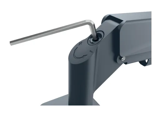 Monitor- en laptoparm Leitz Ergo ruimtebesparend dubbel donkergrijs