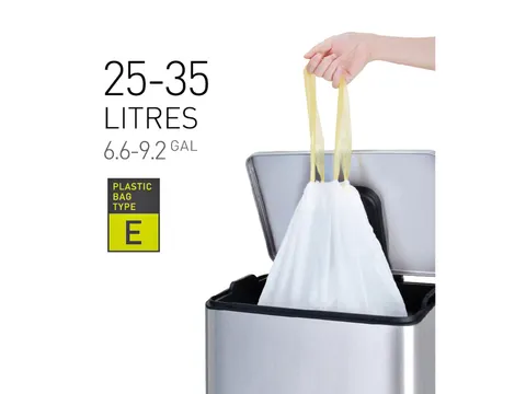 Afvalzak EKO MDPE type E met trekband 55x70cm 25-35 Liter wit