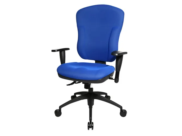 Bureaustoel Topstar Wellpoint 30 SY blauw stof